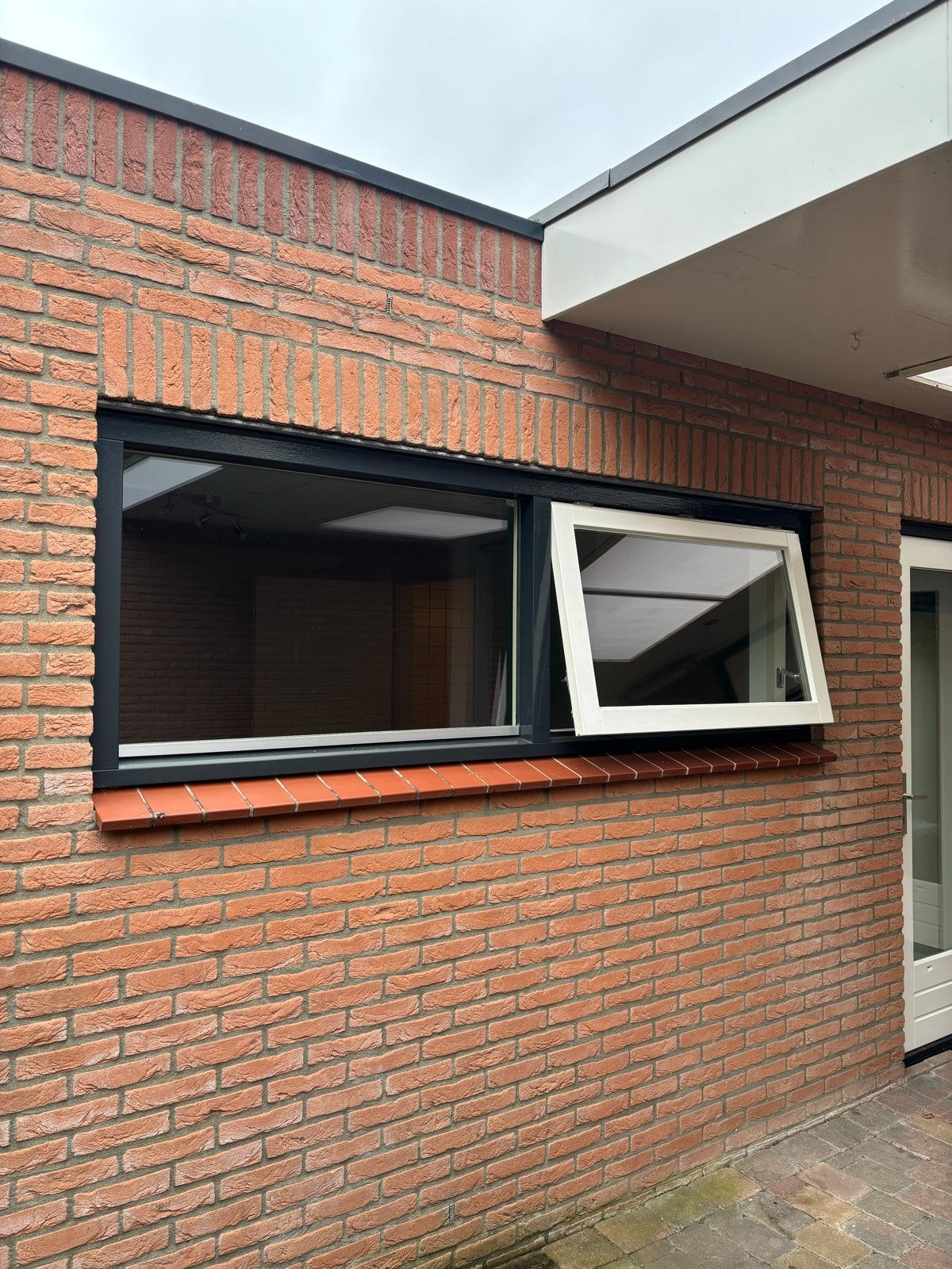 Gebruikt kozijn met dubbelglas, 2565x840mm, Ophalen, Gevelraam of Ruit, Gebruikt, 80 tot 120 cm