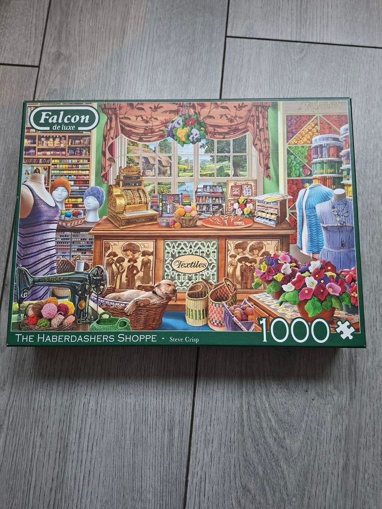 Falcon legpuzzel 1000 stukjes - The Haberdashers Sho, Ophalen of Verzenden, 500 t/m 1500 stukjes, Zo goed als nieuw, Legpuzzel