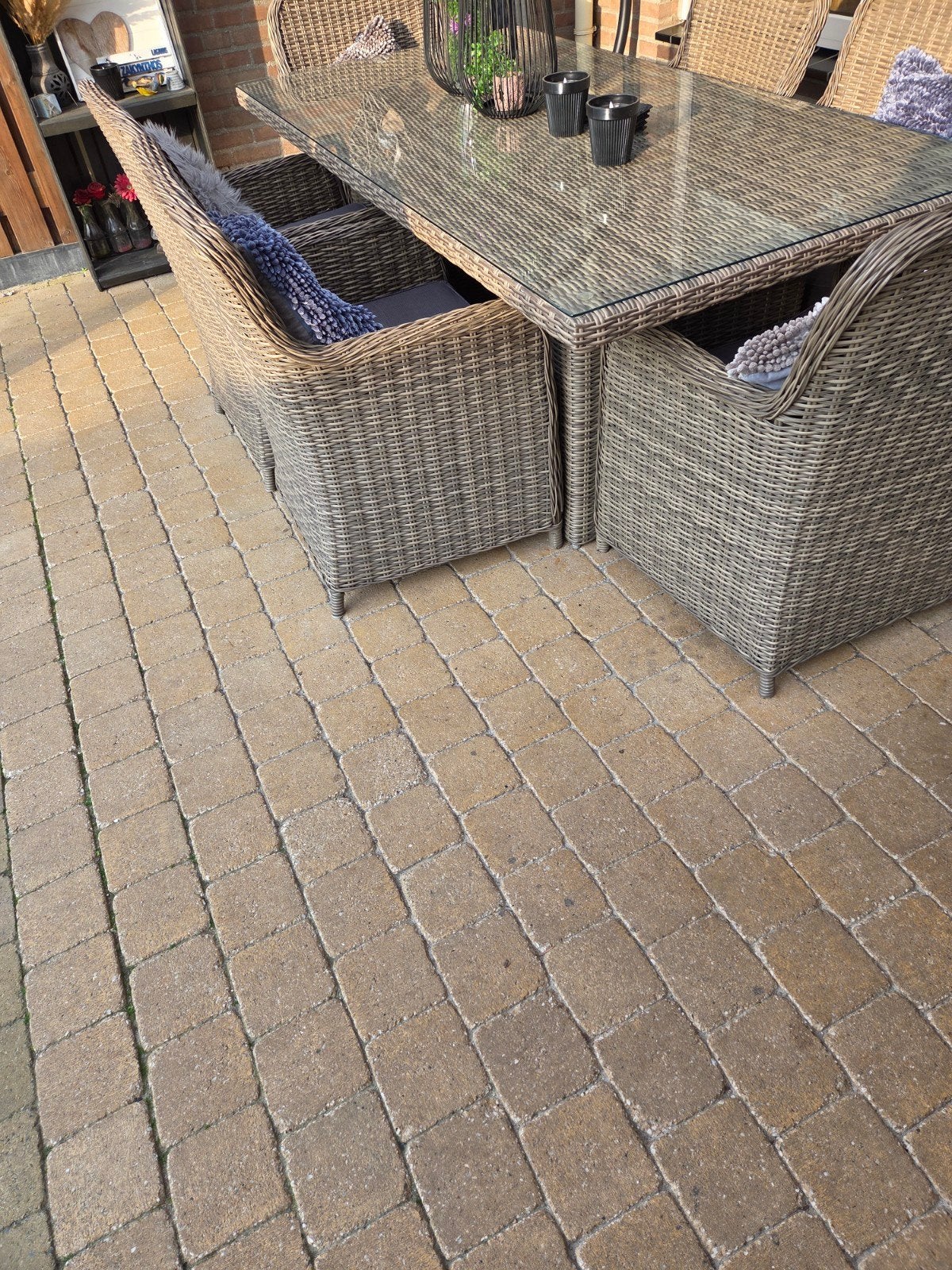 Gebruikte stenen klinkers voor tuin of oprit, Tuin en Terras, Ophalen, Gebruikt, Klinkers, 10 m² of meer