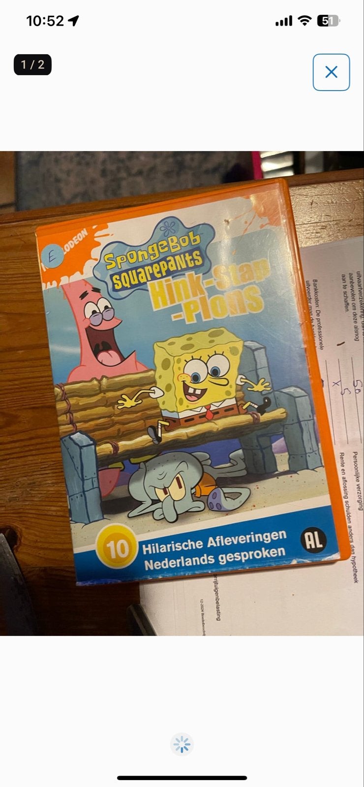SpongeBob SquarePants: Kink-Stap-Plons DVD - Nederlands gesp, Cd's en Dvd's, Gebruikt, Tekenfilm, Inclusief doosje, Alle leeftijden