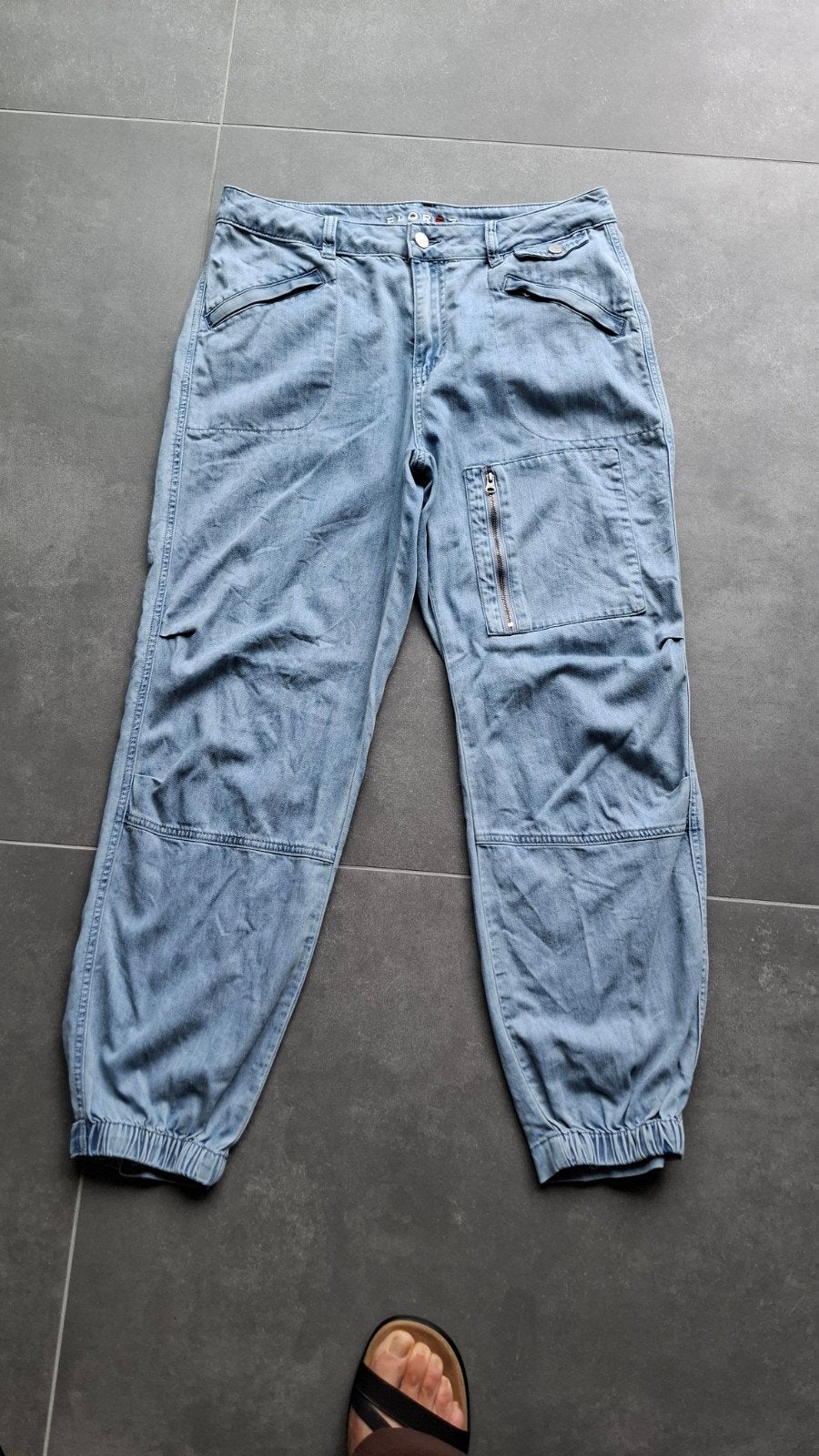 FLOREZ Enkellengte Broek met Ritszakken - Maat 31, Maat 38/40 (M), Blauw, FLOREZ, Ophalen of Verzenden