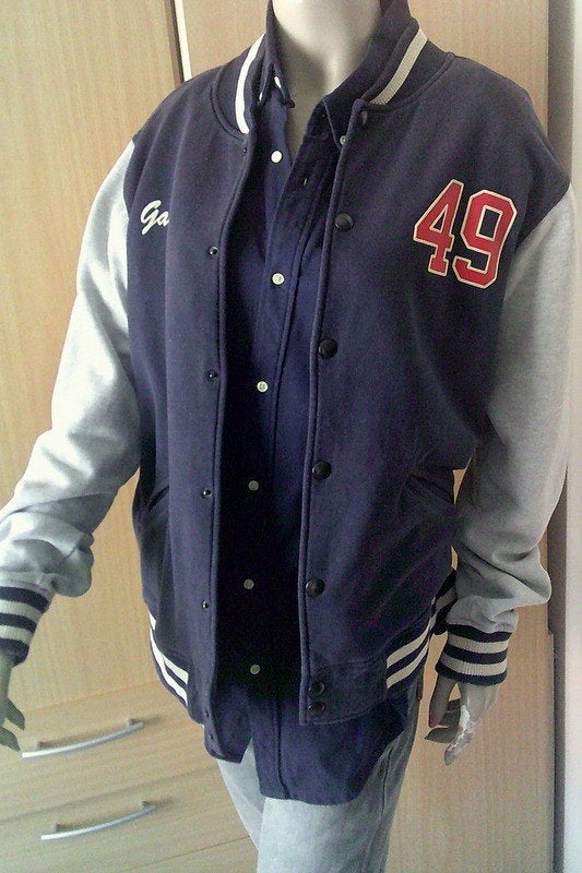 GANT blauw baseball sweatvest maat L, Maat 52/54 (L), Overige kleuren, Verzenden, GANT