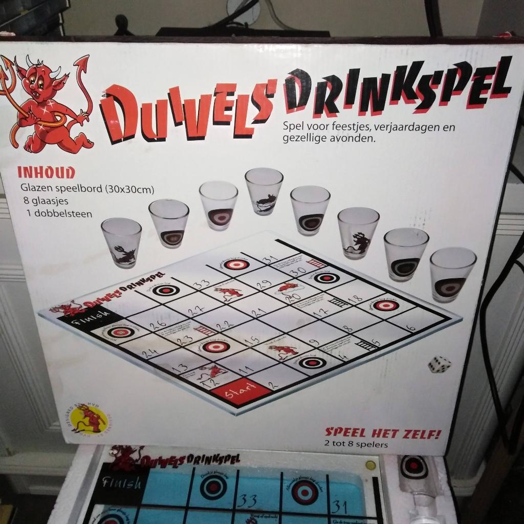Duivels Drinkspel bordspel set voor feesten, Hobby en Vrije tijd, Gezelschapsspellen | Bordspellen, Ophalen, Gebruikt