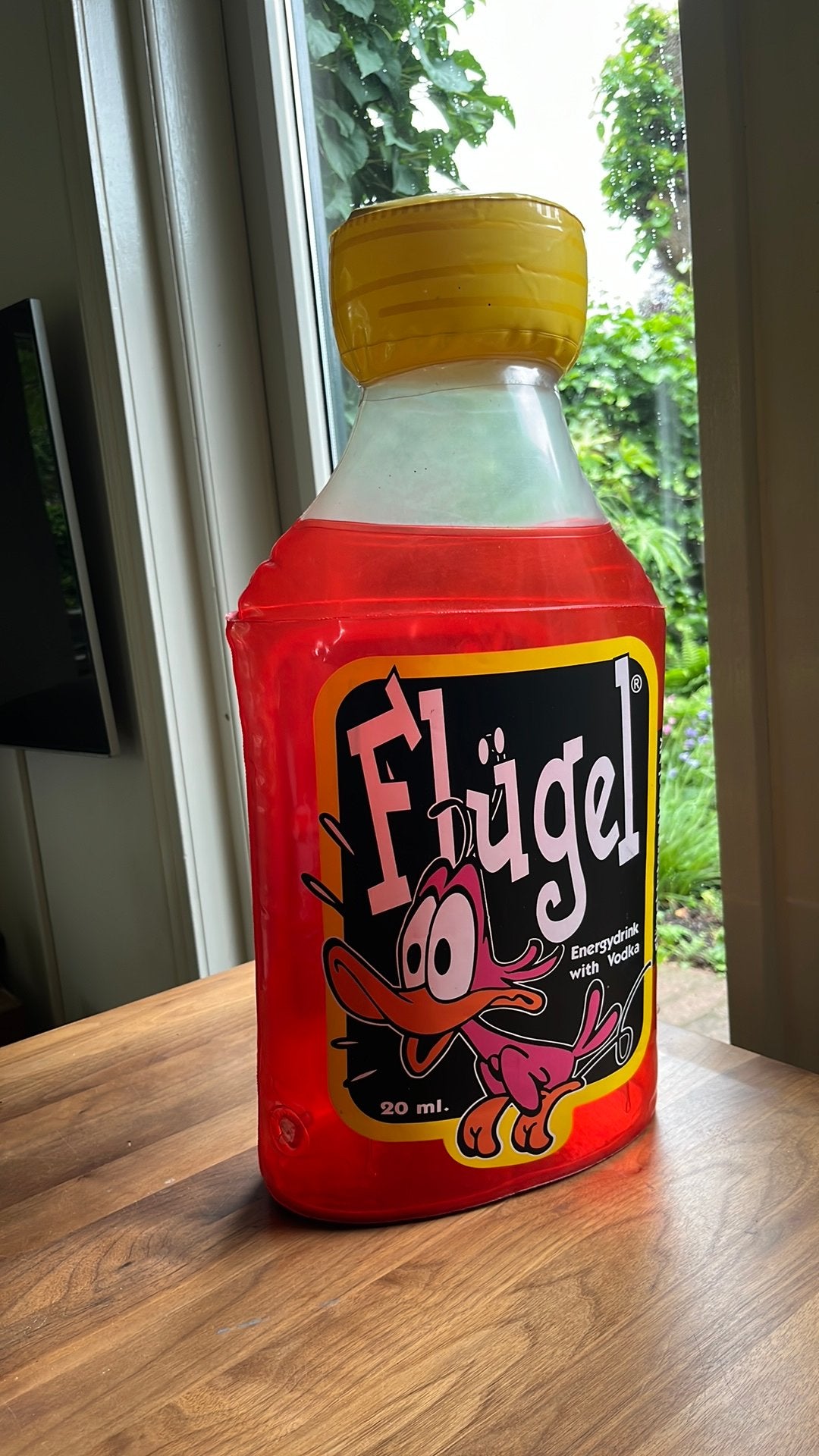 Vintage Flügel opblaasfles, Verzamelen, Ophalen of Verzenden, Gebruikt, Reclamebord