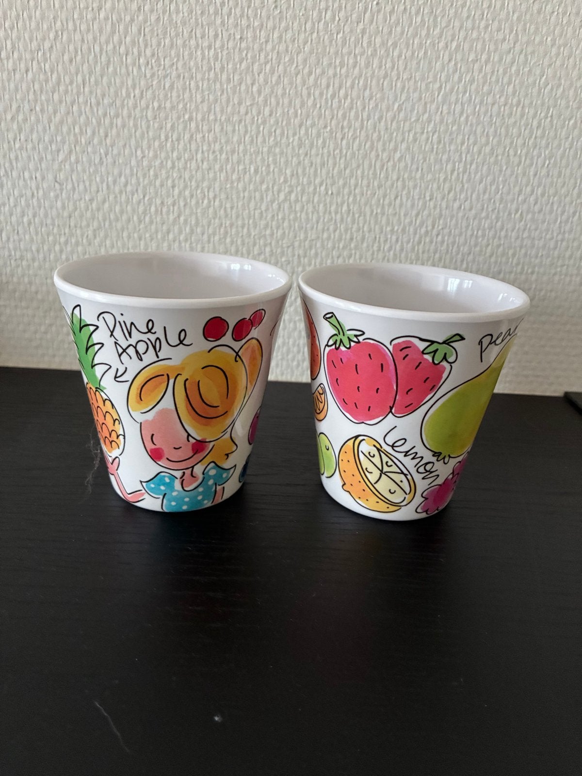 Leuke fruitige bekers, set van 2, Ophalen, Overige materialen, Mok, Zo goed als nieuw