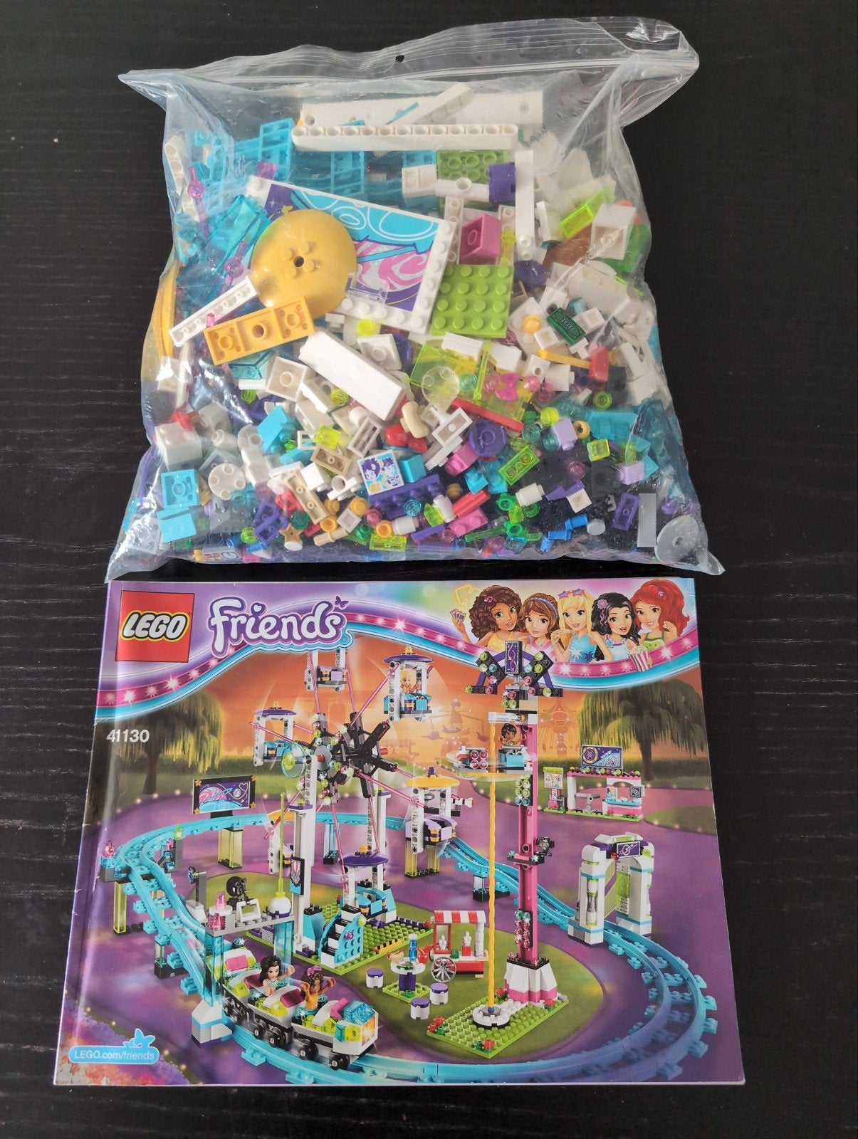 LEGO Friends 41130 Achtbaan Pretpark - Compleet, Lego, Friends, Ophalen of Verzenden, Zo goed als nieuw