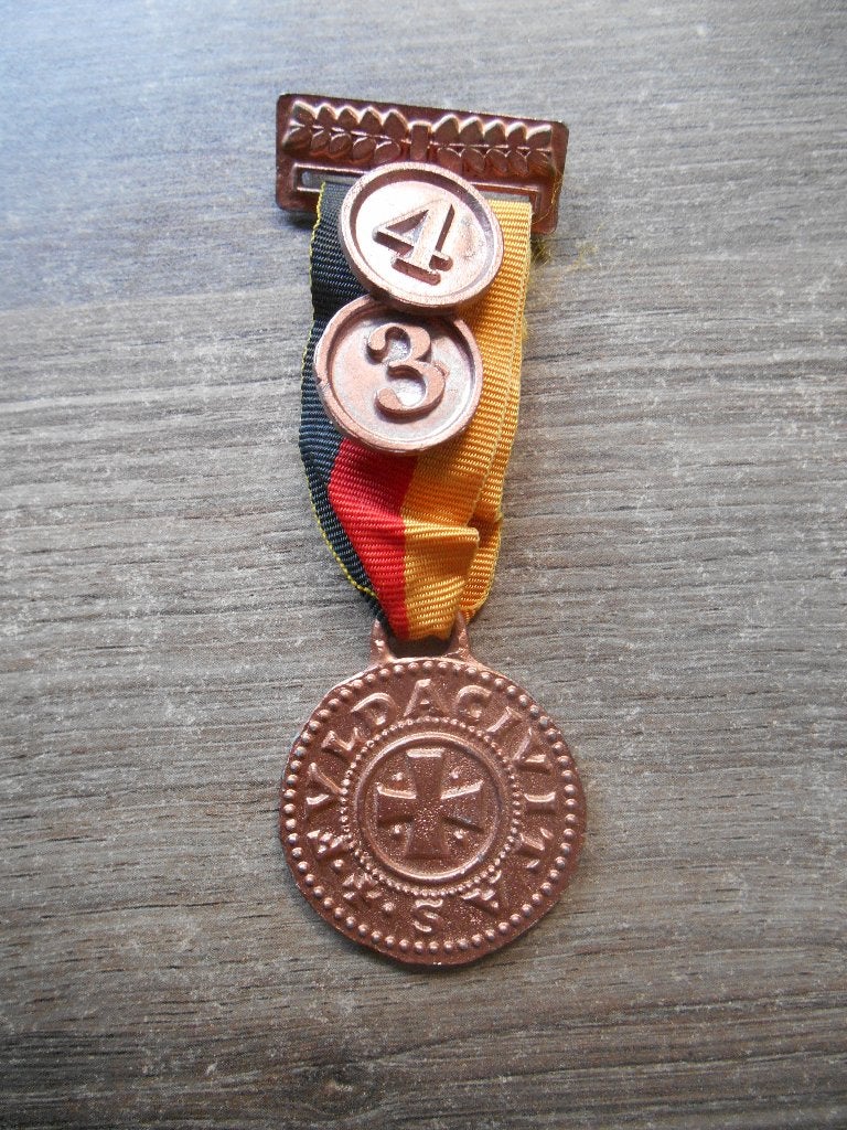 Medaille Fulda mars Duitsland met cijfers 3 en 4 IML, Ophalen of Verzenden, Overige materialen, Buitenland