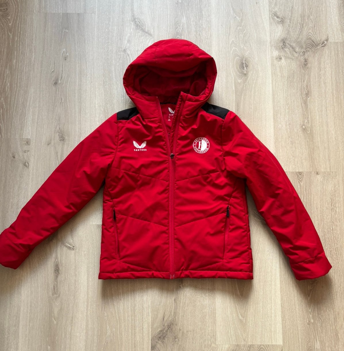 Castore Feyenoord jas maat 146, Ophalen of Verzenden, Zo goed als nieuw, Jongen of Meisje, Jas
