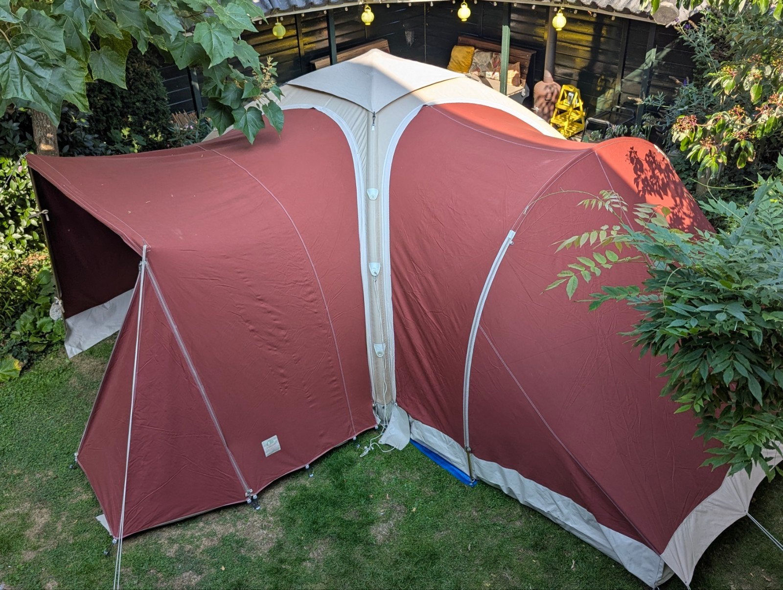 Karsten tent + slaapaanbouw + luifel + veel extra's, Caravans en Kamperen, Tenten, Ophalen, Gebruikt, Tot en met 6