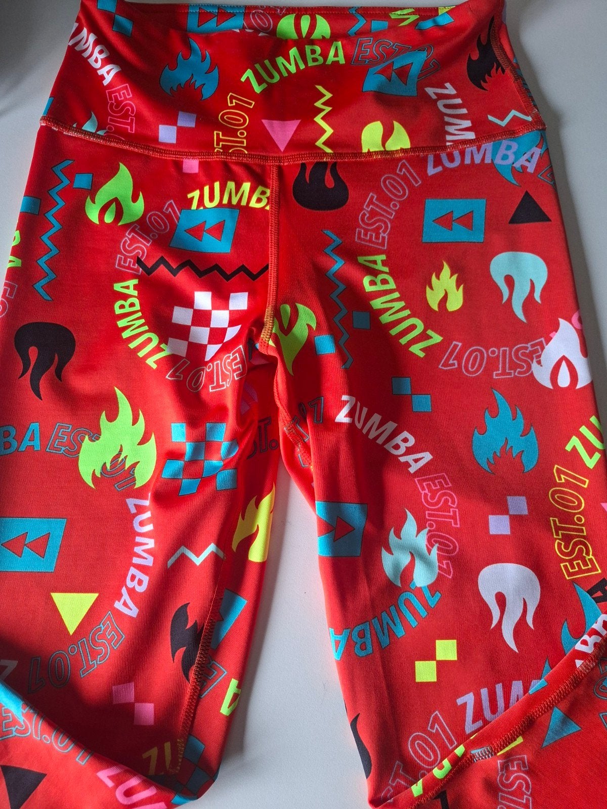 Zumba Legging - Kleurrijk en Comfortabel voor Fitness, Maat 38/40 (M), Zumba Wear, Ophalen of Verzenden, Rood