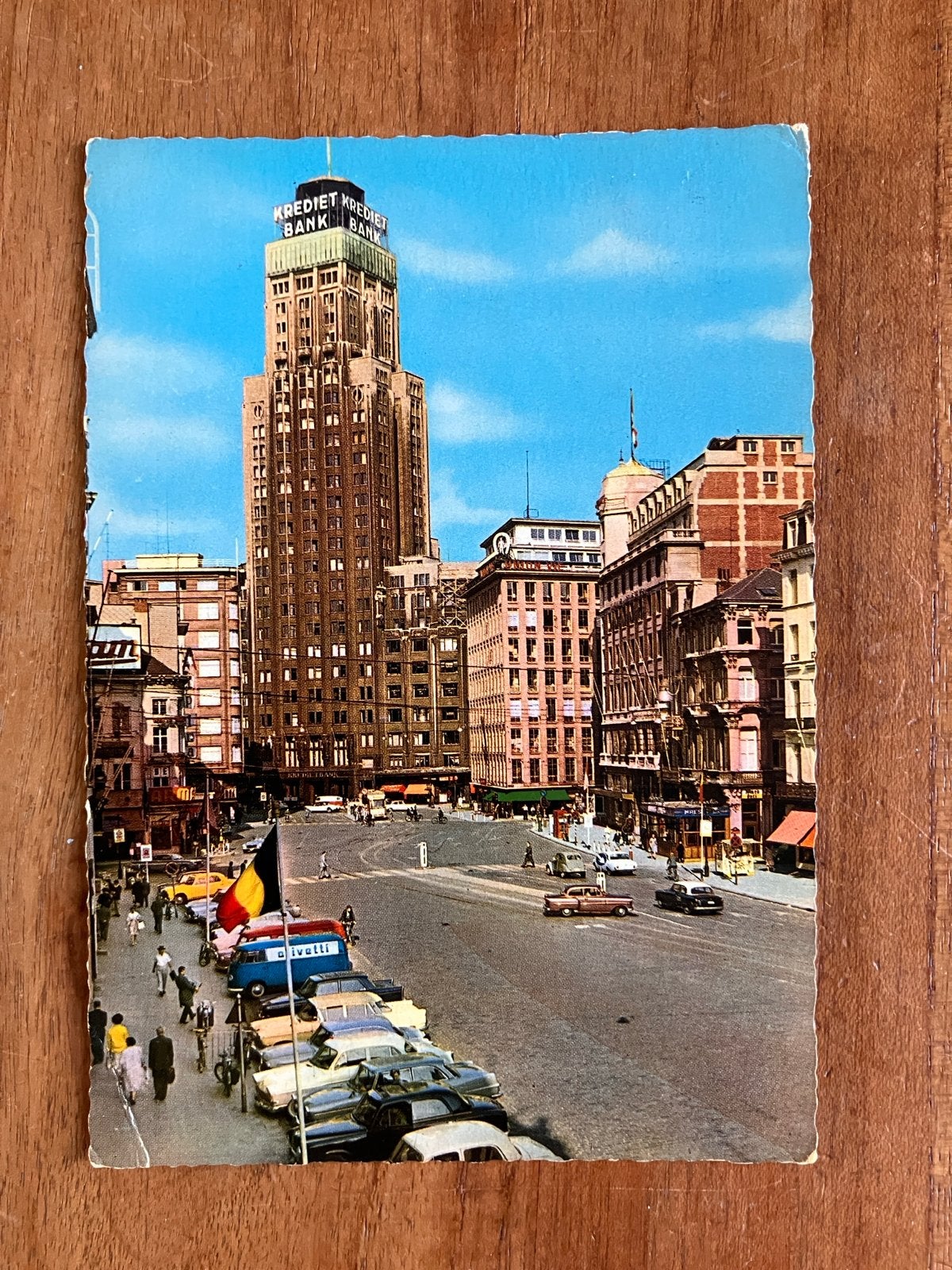 Antwerpen Meir en torengebouw Kredietbank, Ophalen of Verzenden, 1960 tot 1980, Gelopen, Antwerpen