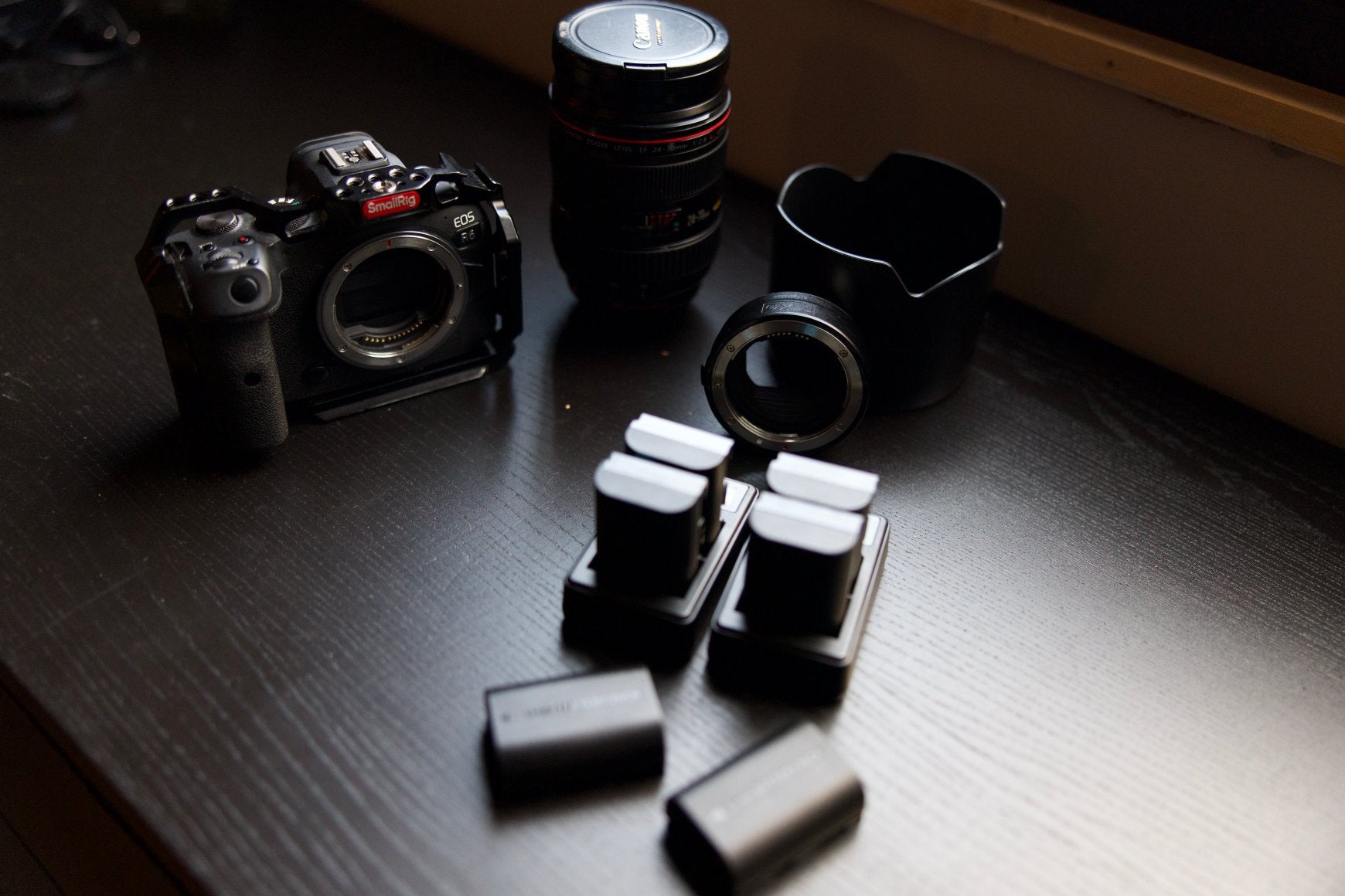Canon EOS R6 + 24-70 F2.8 + EF-RF Adapter+ Cage, Ophalen of Verzenden, Gebruikt, Spiegelreflex, Canon