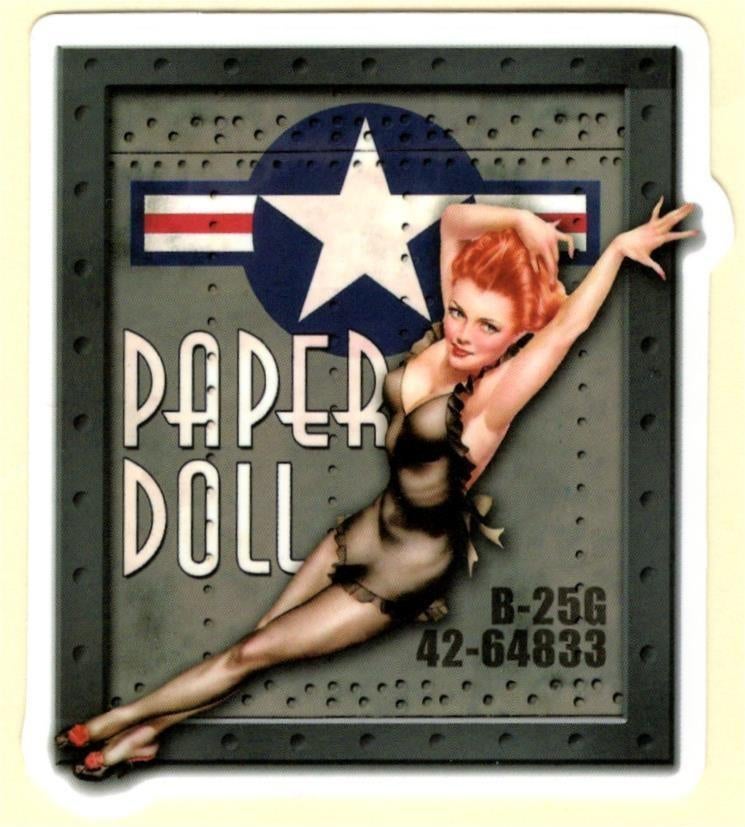Pin Up Girl Paper Doll sticker #199, Ophalen of Verzenden, Nieuw, Bedrijf of Vereniging