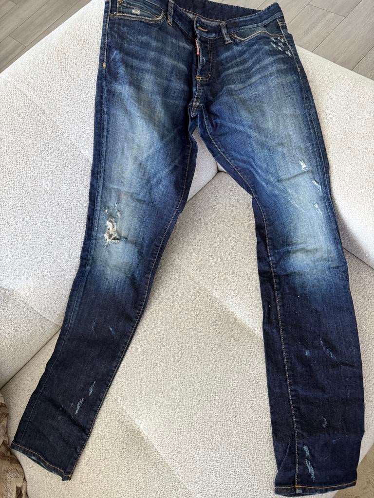 Dsquared2 Denim Jeans - Gedragen, Ophalen of Verzenden, Gedragen, Blauw, W32 (confectie 46) of kleiner