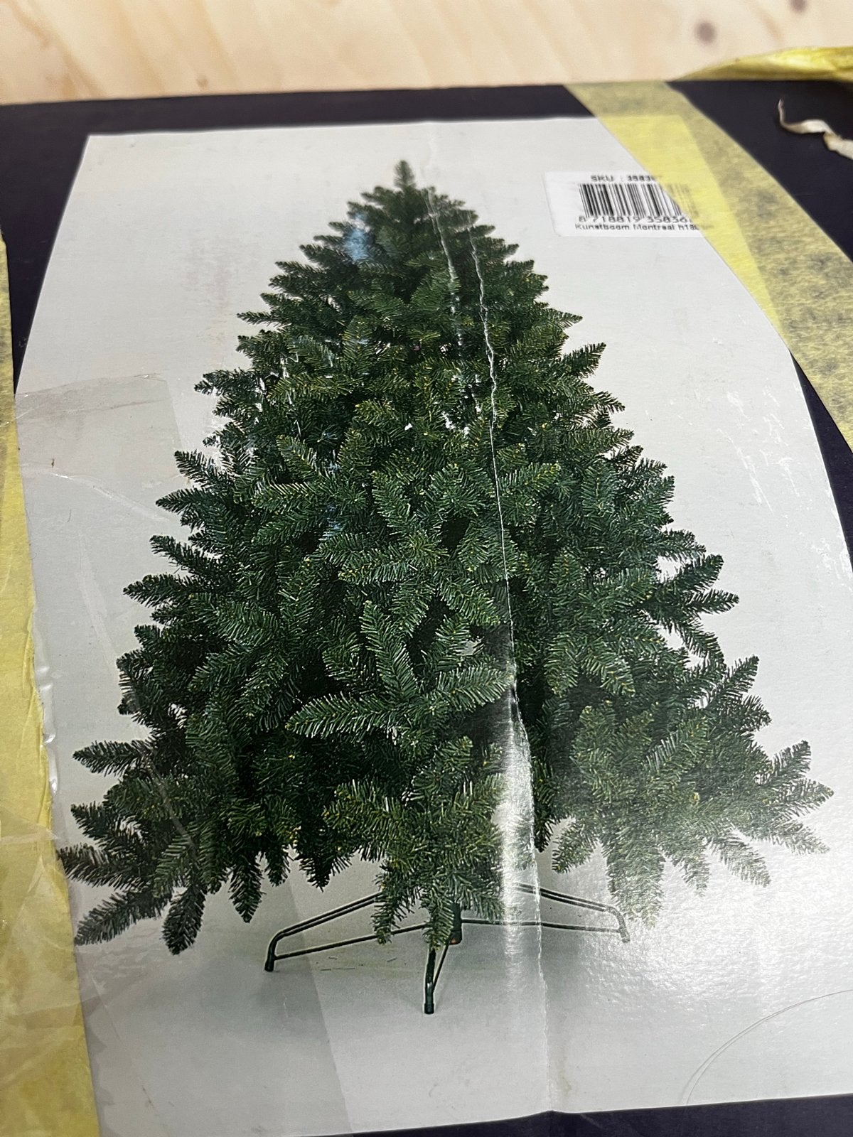 Kunst kerstboom met bijpassende ballen, Ophalen of Verzenden, Zo goed als nieuw