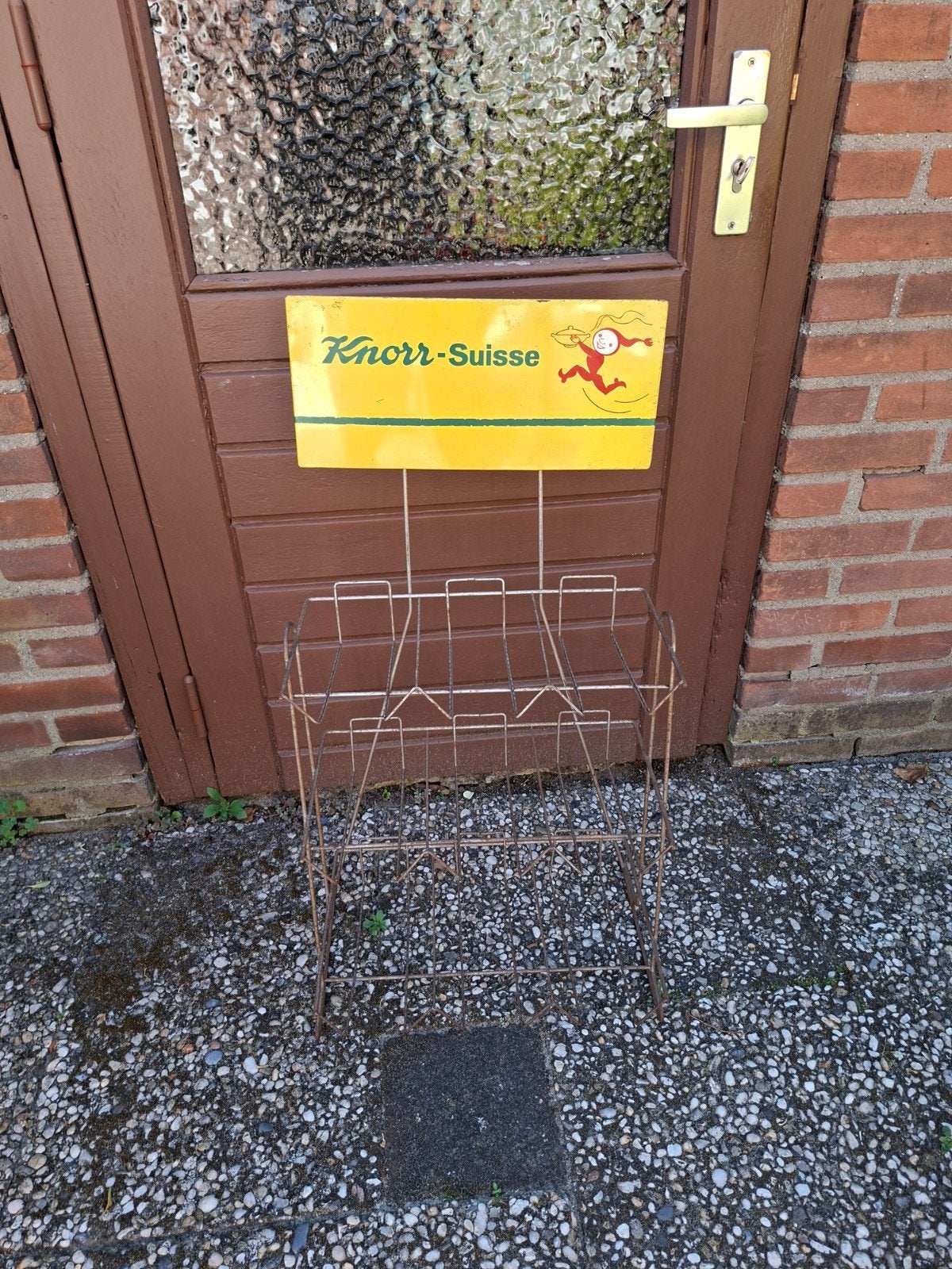 Vintage Knorr-Suisse productenrek uit oude kruidenierswinkel, Verzamelen, Merken en Reclamevoorwerpen, Ophalen of Verzenden