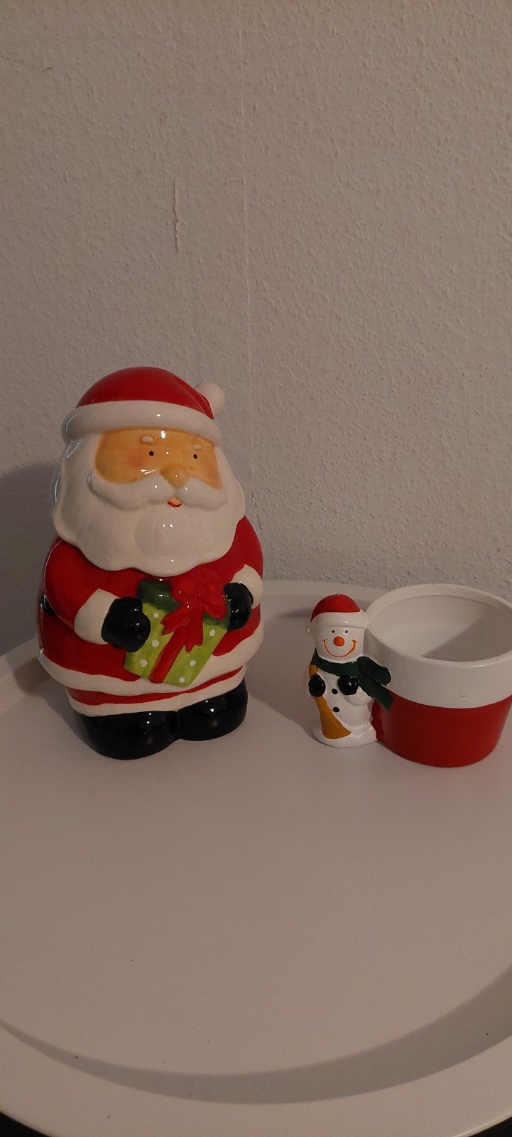 kerstbloempotje en een kerst snoep/koek pot, Ophalen