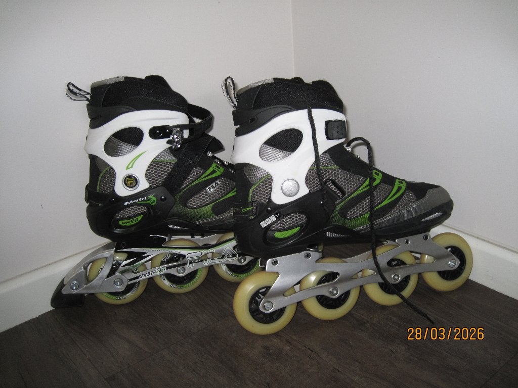 Fila inline skates 4 wielen incl. beschermers maat 46, Overige merken, Heren, Ophalen of Verzenden, Zo goed als nieuw