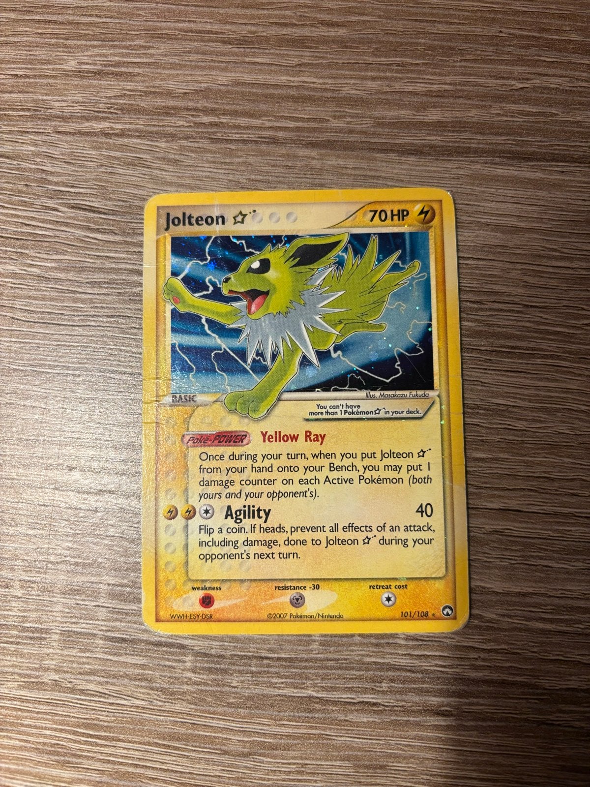 Jolteon Gold Star 101/108 EX Power Keepers, Ophalen of Verzenden, Gebruikt, Losse kaart
