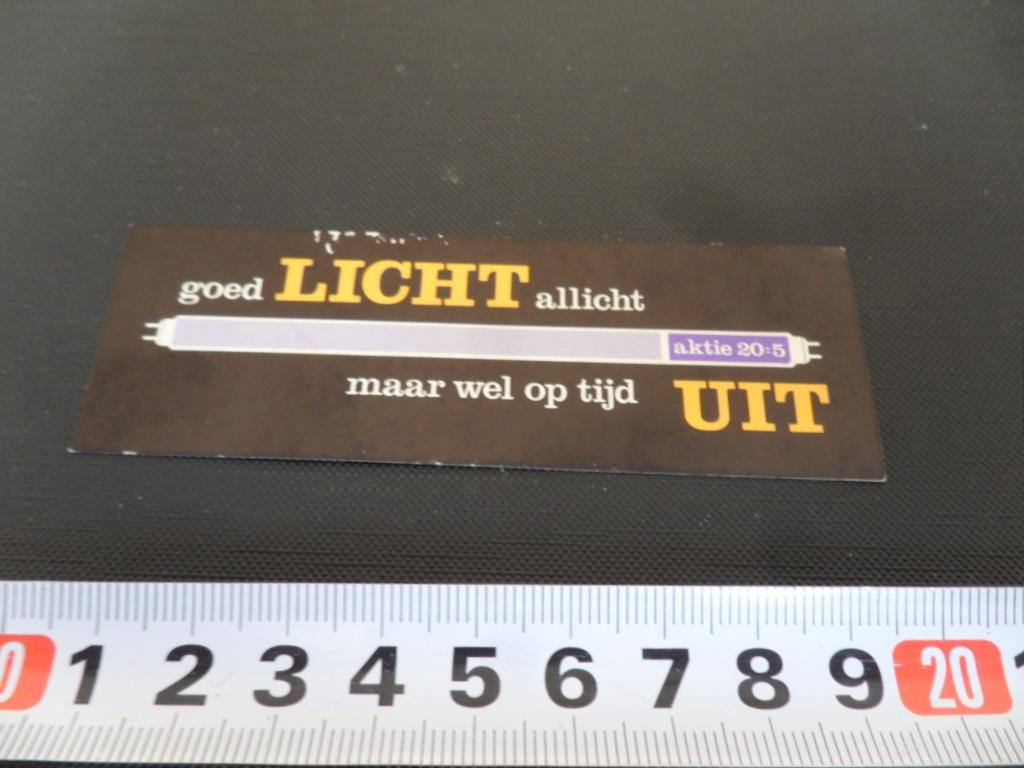 sticker goed licht allicht maar wel optijd uit, Verzamelen, Stickers, Ophalen, Zo goed als nieuw
