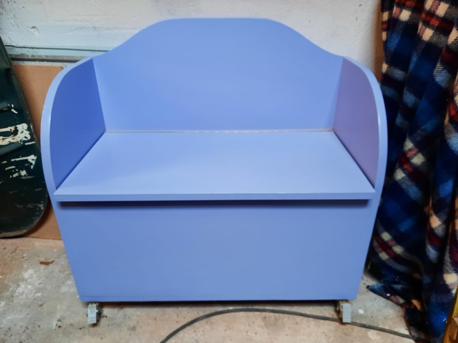Mooie verrijdbare klepbank van MDF met kussentjes, Ophalen, Gebruikt, Overige kleuren, Overige materialen