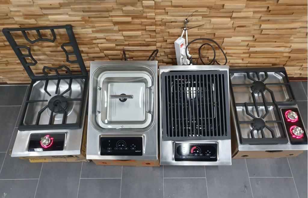 Luxe Wolf inbouw Steamer Wokbrander 2pits & elektrische gril, Niet ingevuld, Niet ingevuld, Ophalen of Verzenden, Zo goed als nieuw