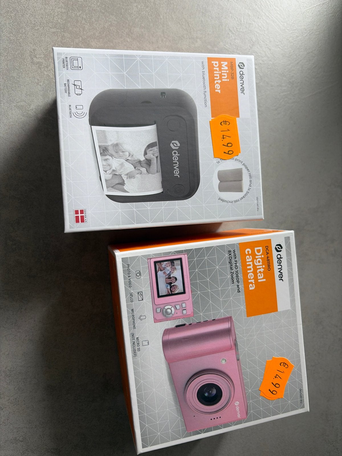 Denver DCA-4011 Roze Digitale Camera + Mini Printer, Audio, Tv en Foto, Fotocamera's Digitaal, Nieuw, Compactcamera, Overige Merken