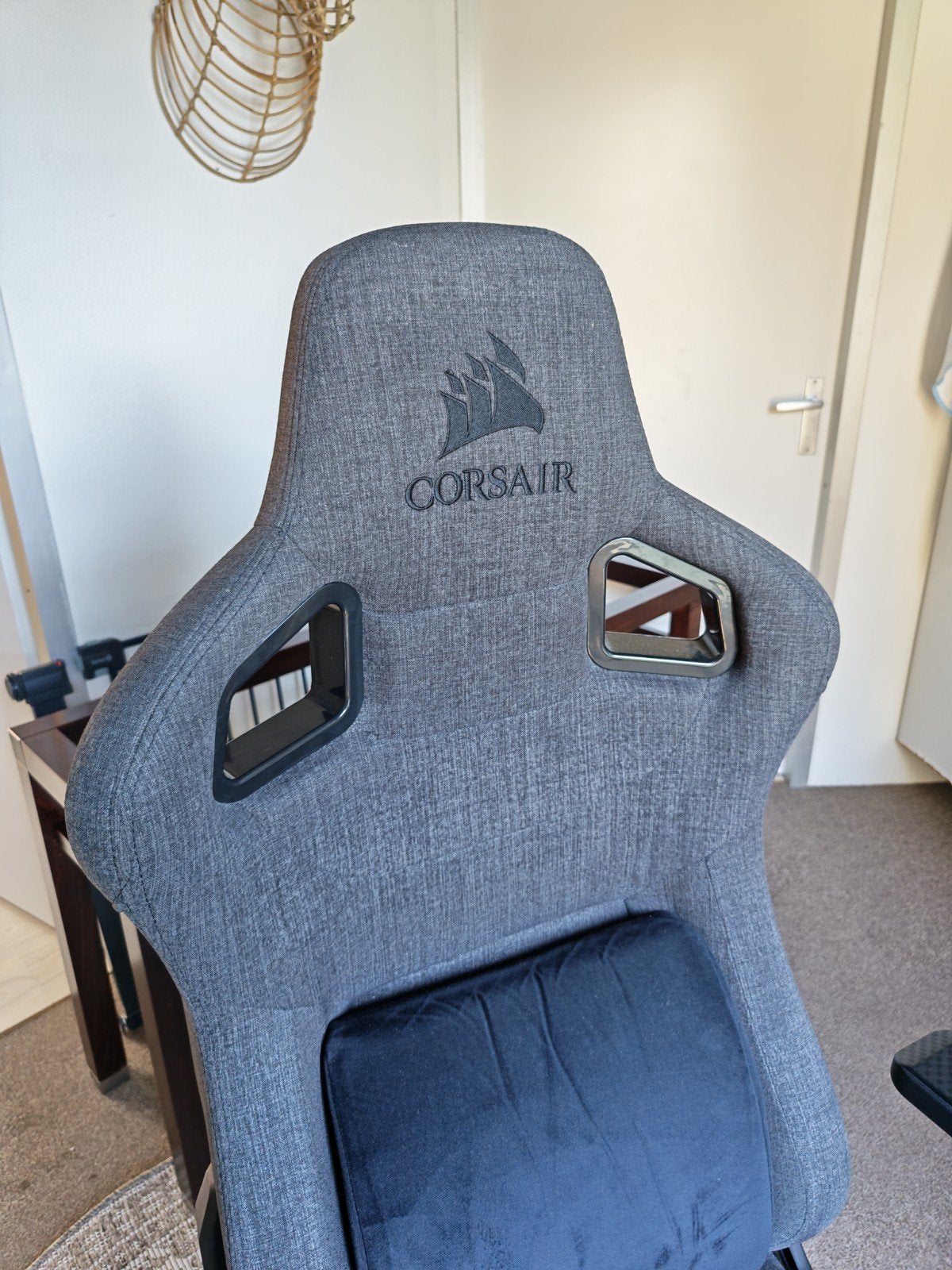 Corsair T3 Rush Gaming Stoel - Grijs, Ophalen, Gaming bureaustoel, Zo goed als nieuw, Grijs
