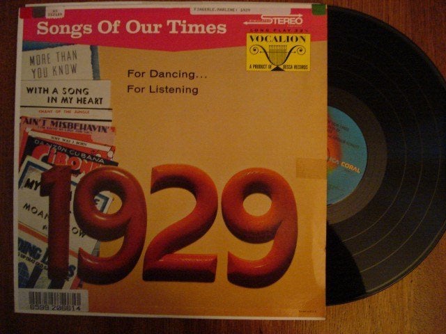 Marlene Fingerle and Arthur Schutt - Songs of our times 1929, Ophalen of Verzenden, 1970 - 1979, Gebruikt, 12 inch