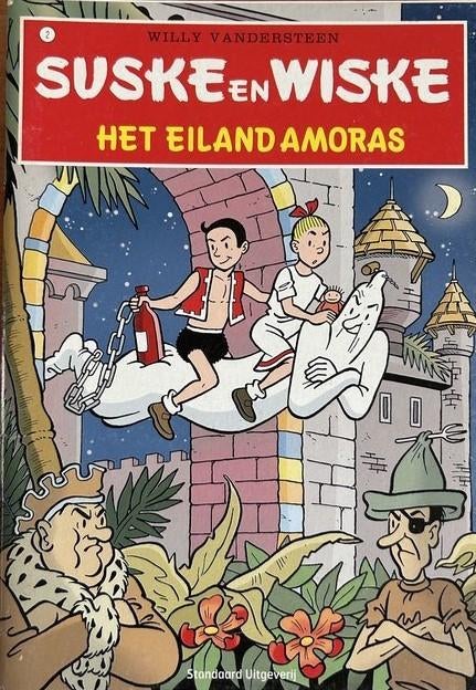 Suske en Wiske 02 Het eiland Amoras A 5 SERIE, Eén stripboek, Ophalen of Verzenden, Gelezen