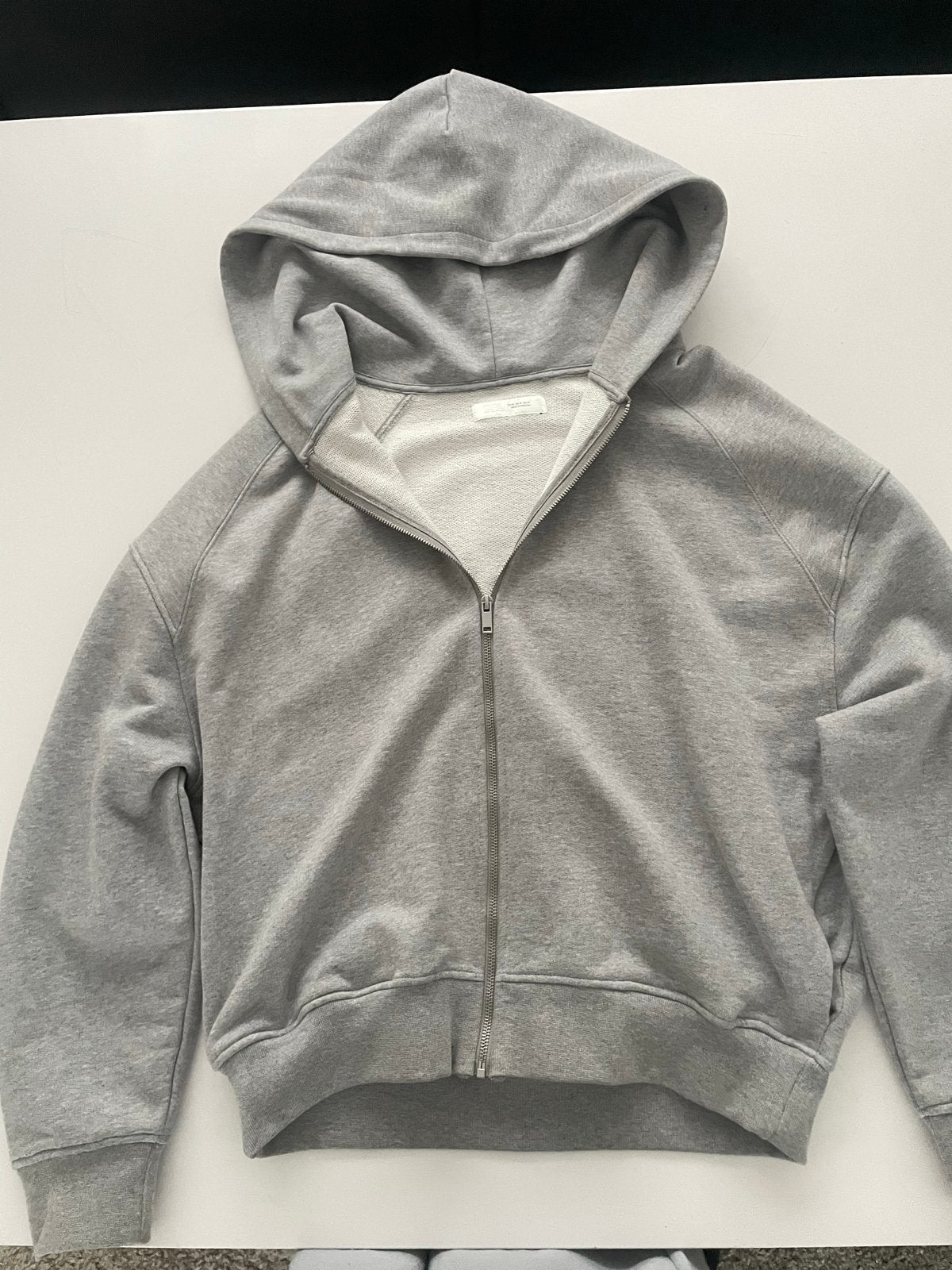 Zara Grijze Zipper Hoodie Maat M, Ophalen of Verzenden, Gedragen, Maat 38/40 (M), Grijs