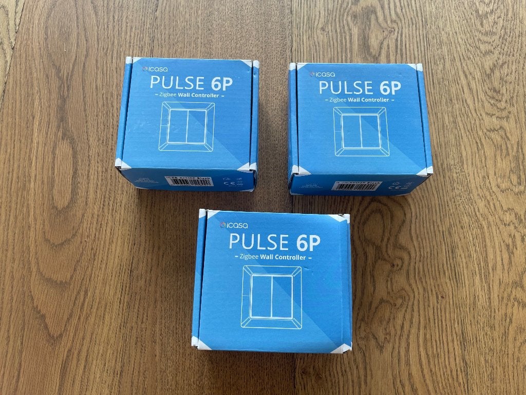 Drie stuks ZigBee Wandschakelaar iCasa Pulse 6P, Ophalen, Zo goed als nieuw, Schakelaar