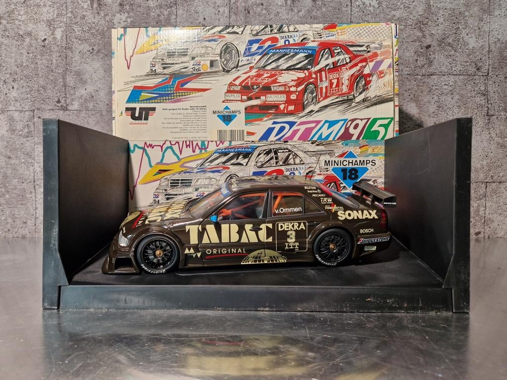Minichamps Mercedes-Benz C-Klasse DTM 1995 Tabac #3, Ophalen of Verzenden, Zo goed als nieuw, Auto, MiniChamps