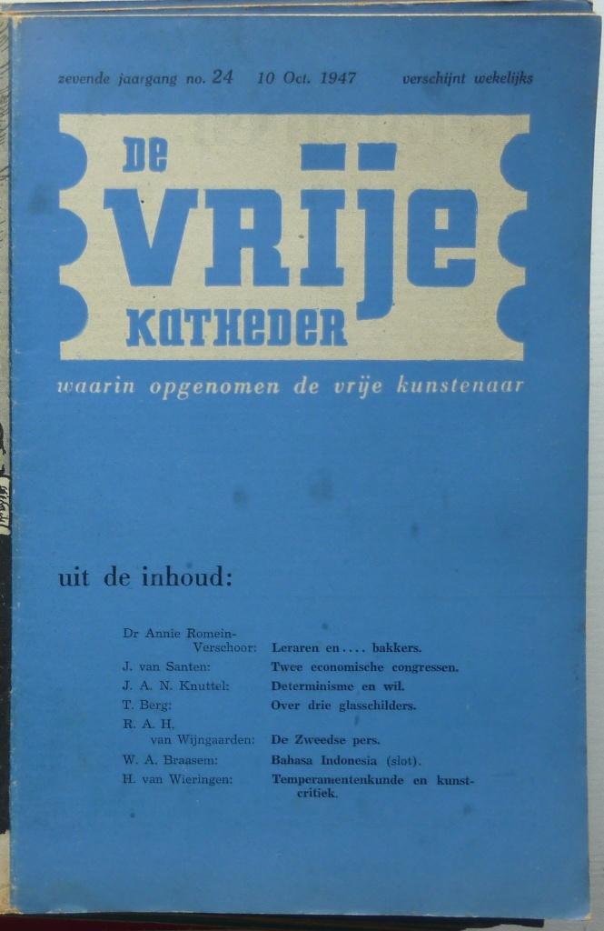 literatuur: De Vrije Katheder, jaargang 5, 6 en 7, Gelezen, Theun de Vries e.a., Ophalen of Verzenden, Nederland