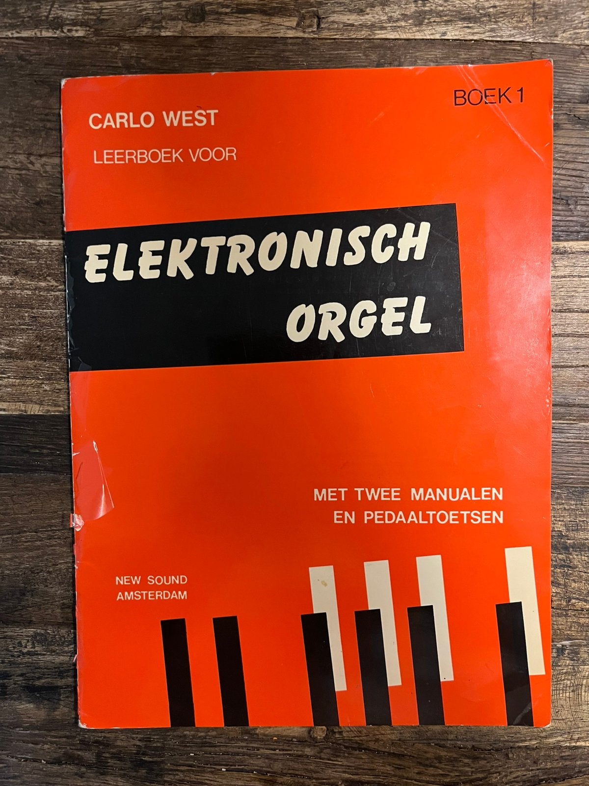 Leerboek voor Elektronisch Orgel - Carlo West (Boek 1), Muziek en Instrumenten, Ophalen of Verzenden, Gebruikt, 2 klavieren, Overige typen