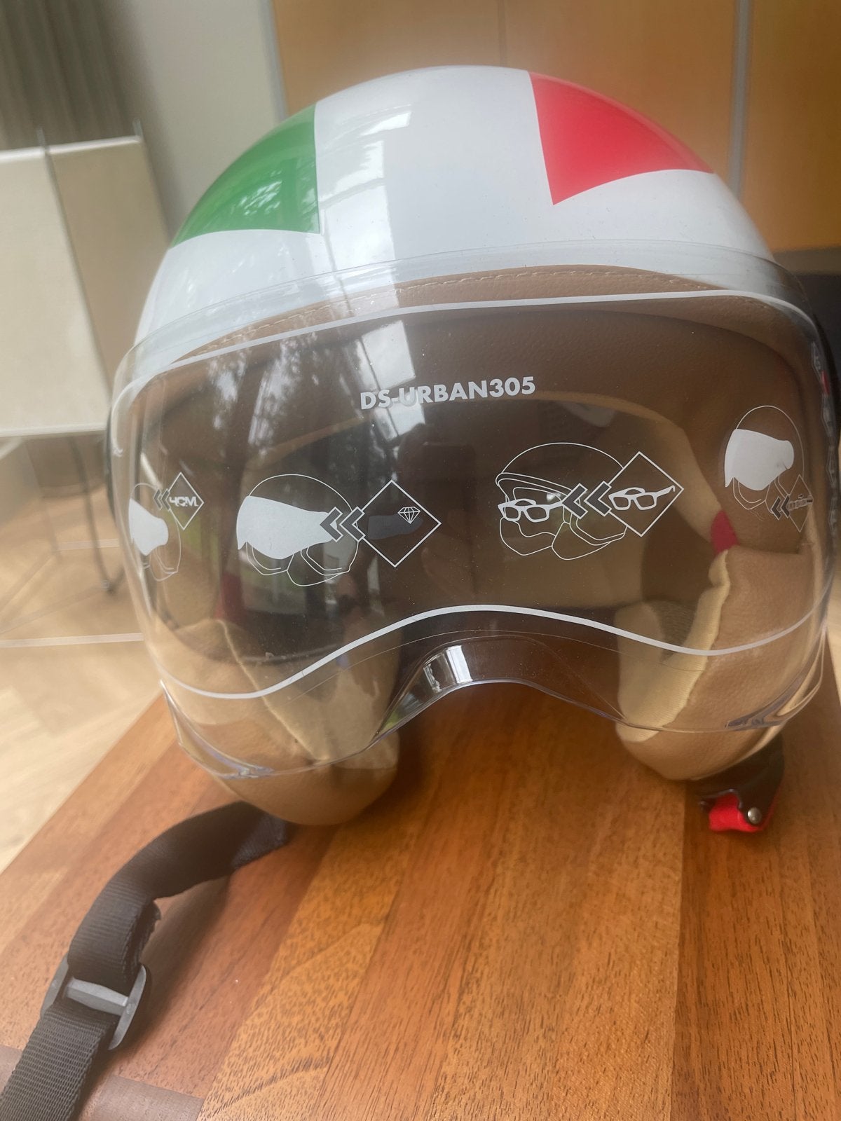Scooterhelm met Italiaanse vlag design - Maat S, Ophalen of Verzenden, Nieuw, Small