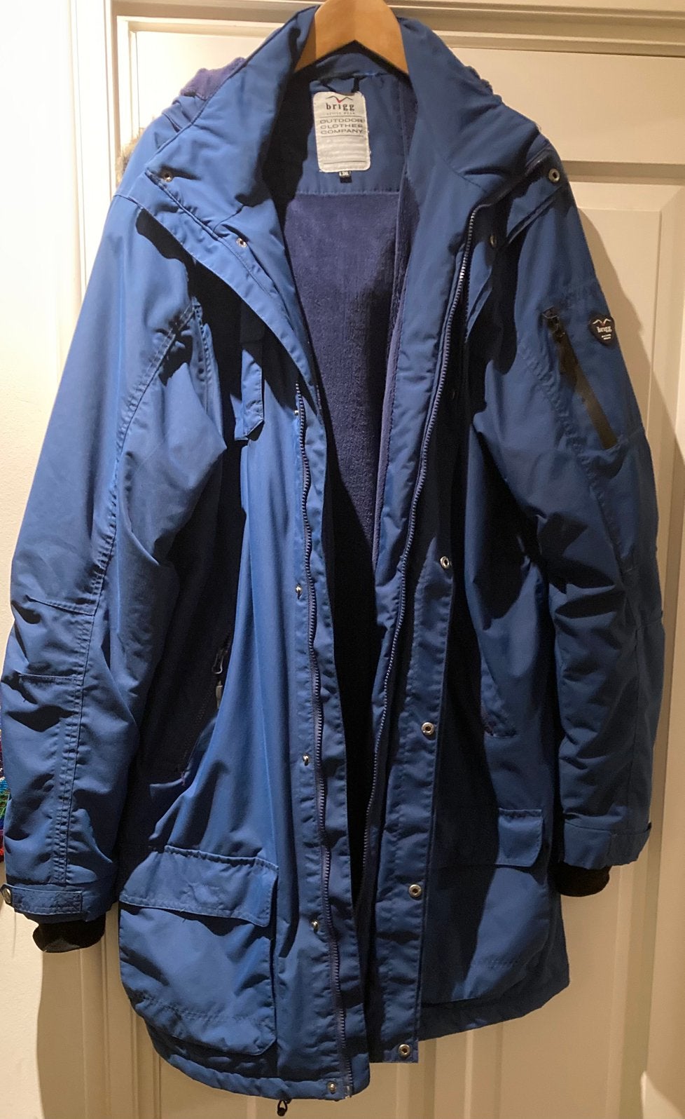 Brigg parka 3XL blauw met capuchon, Kleding | Heren, Verzenden, Zo goed als nieuw, Blauw, Jas of Mantel