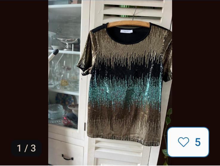 Glitter t shirt, Ophalen of Verzenden, Zo goed als nieuw, Zwart, Korte mouw