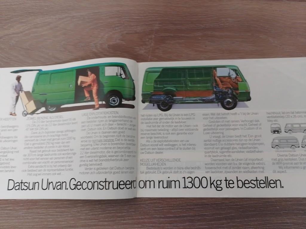 Datsun Nissan Cherry, Bluebird, Sunny , Urvan Bestelwagens, Ophalen of Verzenden, Zo goed als nieuw, Nissan