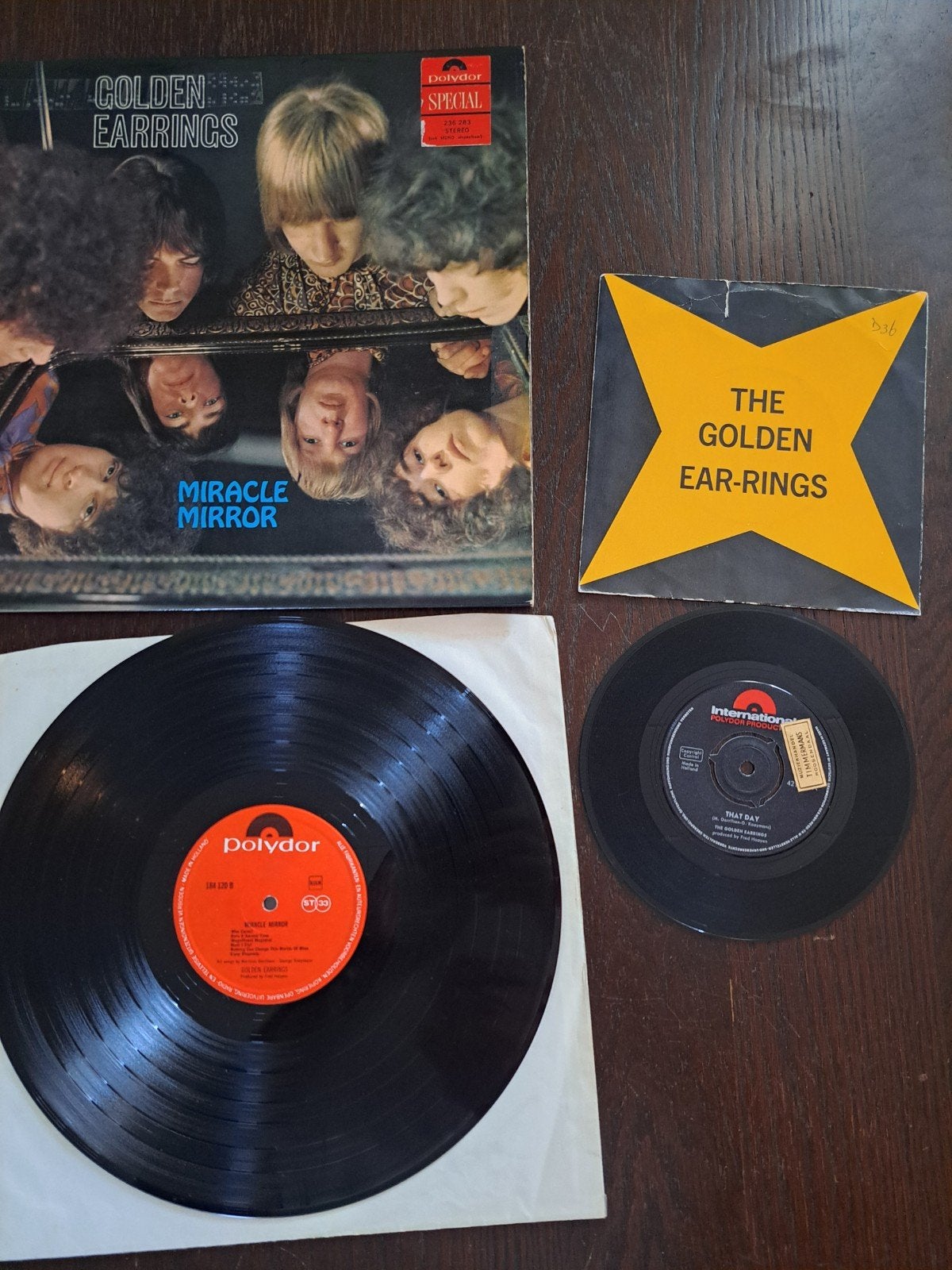 Golden Ear-rings - Miracle Mirror LP + That Day single, LP, Rock, Gebruikt, Originele persing