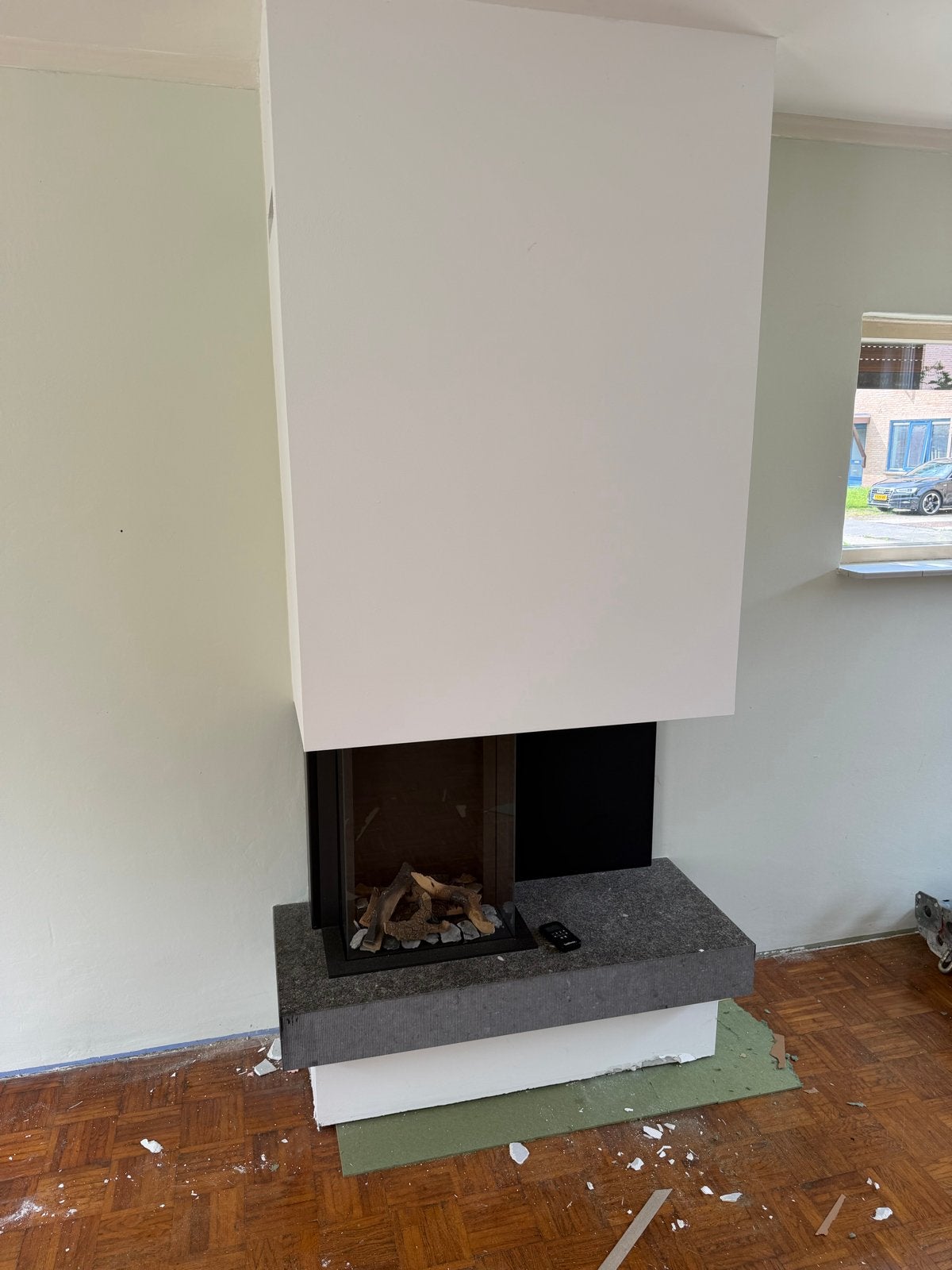 GRATIS AFHALEN: Moderne Bellfires Gashaard met Schouw, Ophalen, Zo goed als nieuw, Inbouwhaard, Gashaard