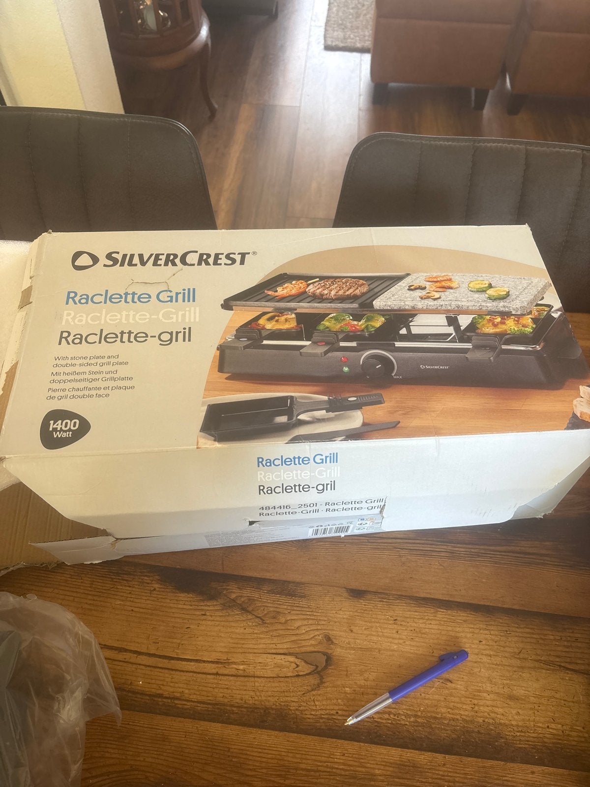 Nieuwe SilverCrest Raclette-Grill met steenplaat, Ophalen, Nieuw, 4 t/m 7 personen