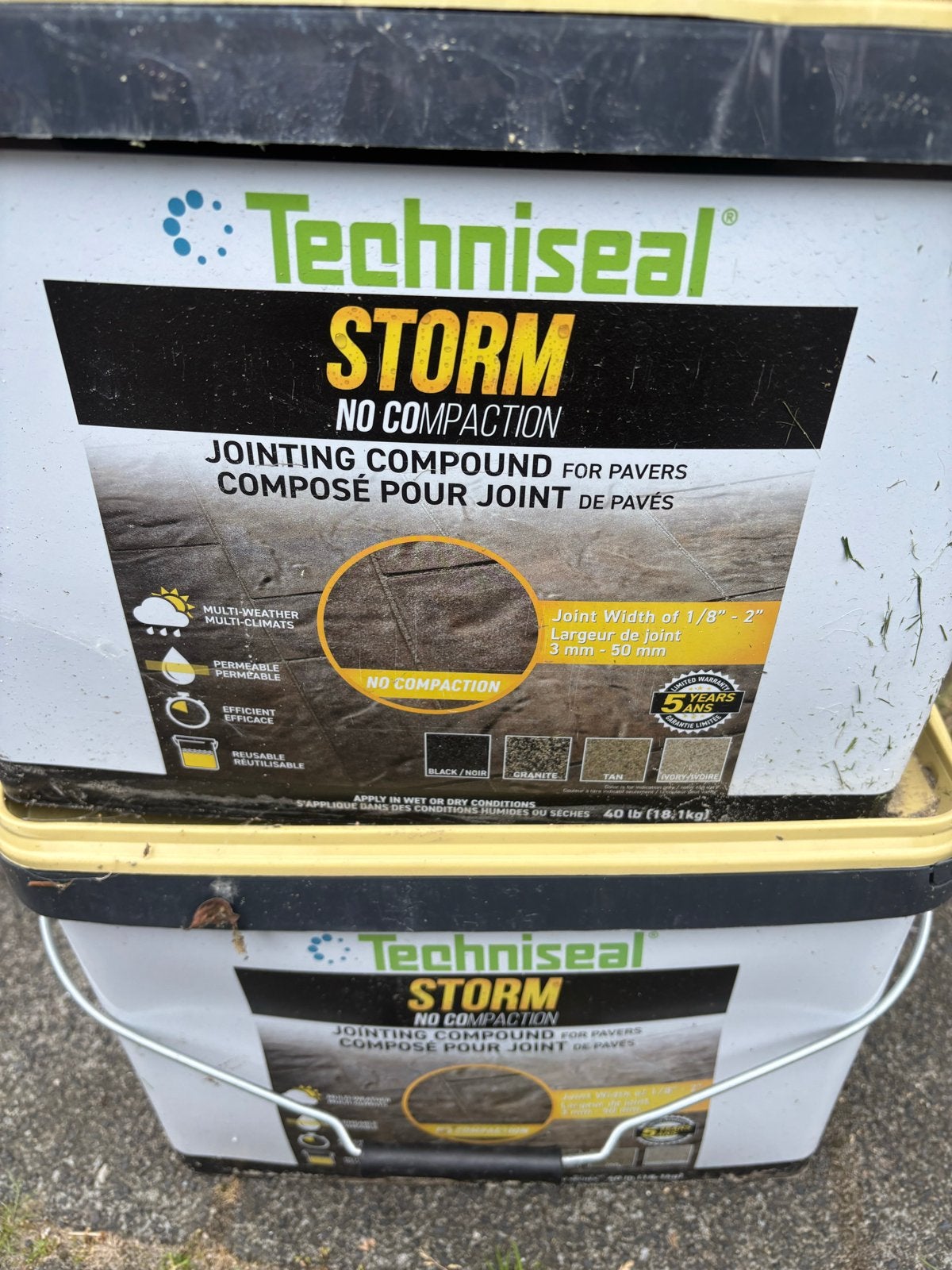 Techniseal Storm Voegmiddel voor Bestrating - 9 emmers, Ophalen, Nieuw