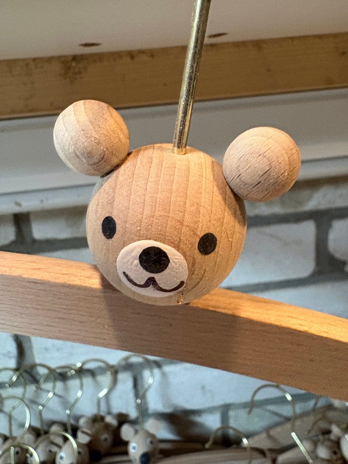 Houten kledinghangers met schattige berenkopjes, Ophalen of Verzenden, Nieuw