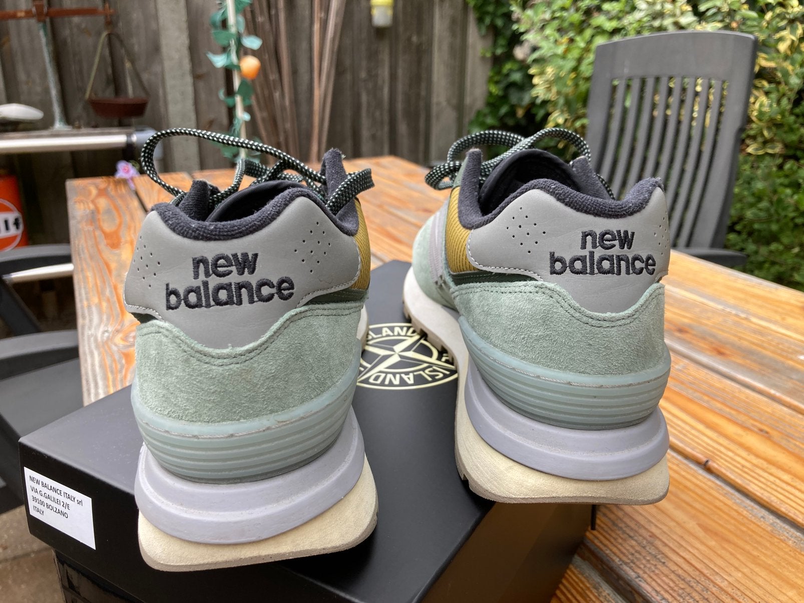 New Balance 574 Legacy Stone Island Light Green, Verzenden, Zo goed als nieuw, Overige kleuren, Sneakers of Gympen