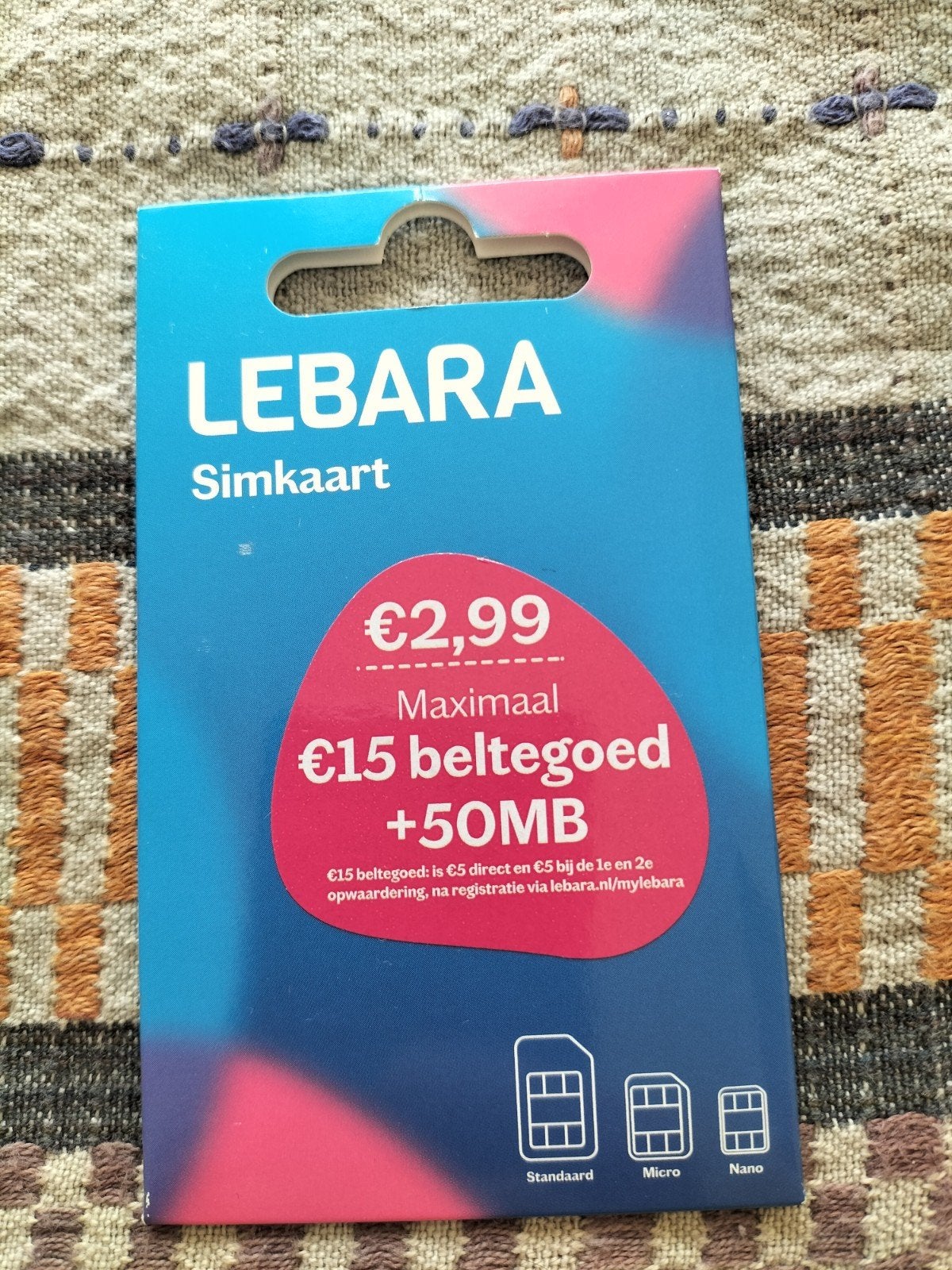 Partij 300 stuks Lebara prepaid tegoed simkaarten geseald, Ophalen, Nieuw, KPN, Simkaart