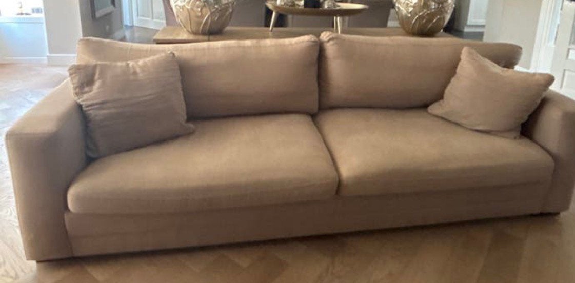 Comfortabele bank, 270 cm breed, 92 cm diep, Huis en Inrichting, Banken | Sofa's en Chaises Longues, Gebruikt, Vierpersoons of meer