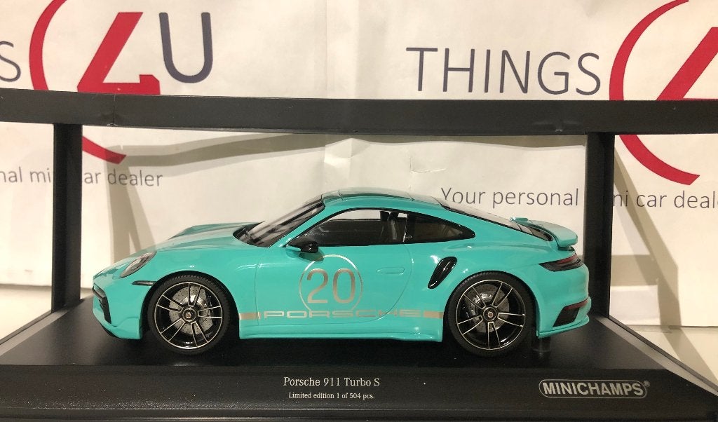 Minichamps 1:18 Porsche 911 (992) Turbo S Sport Design mint, Ophalen of Verzenden, Nieuw, Auto, MiniChamps
