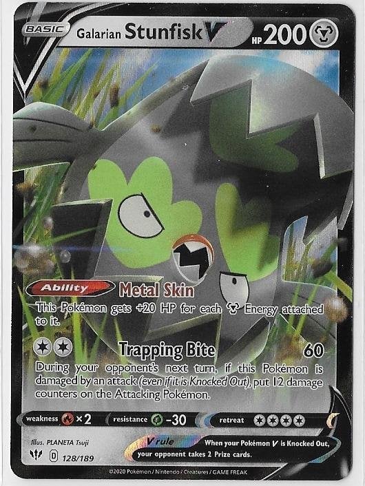 Darkness Ablaze,  Galarian Stunfisk [v] 128/189, Verzenden, Nieuw, Losse kaart