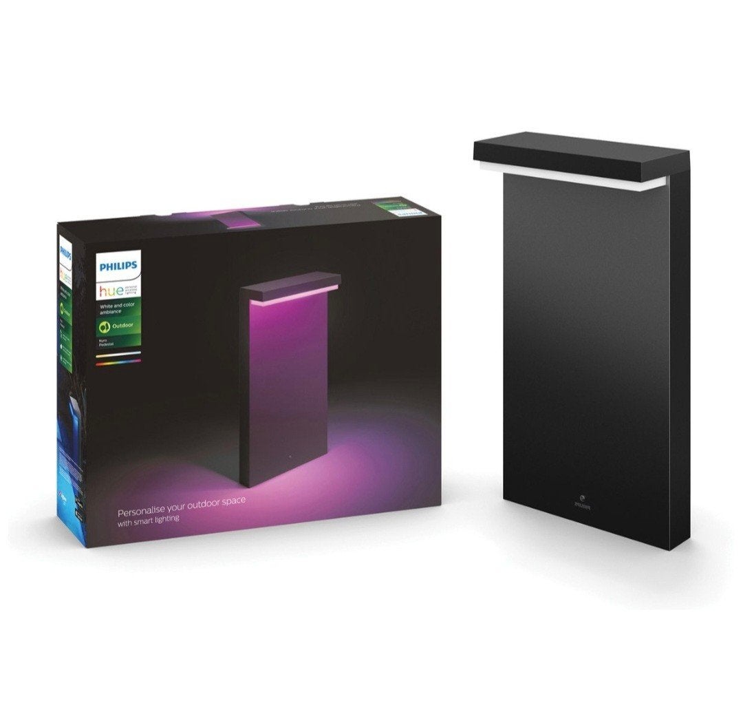 2x Philips Hue Nyro Sokkellamp - Wit & Kleur Licht - Zwart, Ophalen of Verzenden, Nieuw, Overige typen